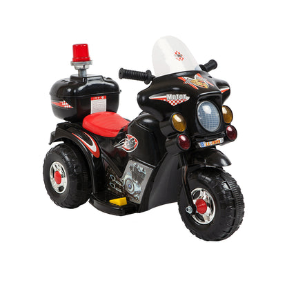 Children's Electric Ride-on Motorcycle (Black) Rechargeable, Up To 1Hr - Cosy Abode