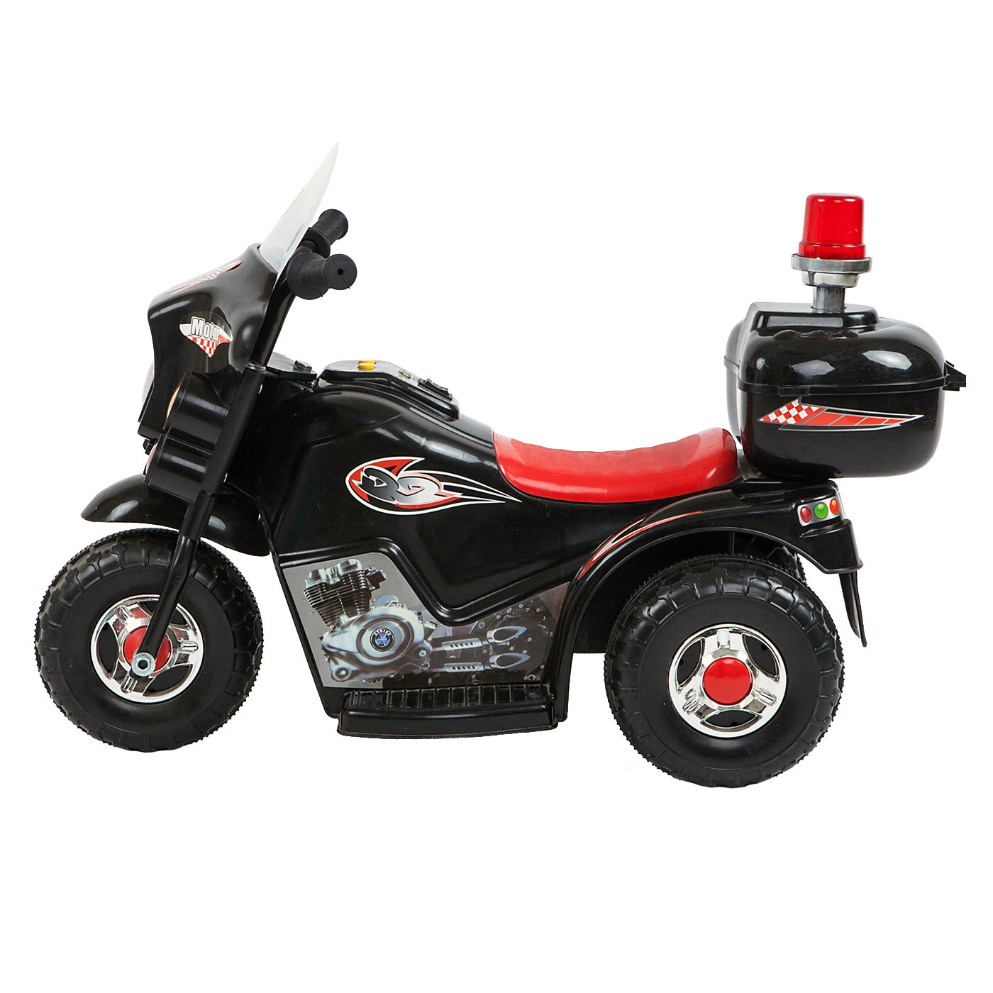 Children's Electric Ride-on Motorcycle (Black) Rechargeable, Up To 1Hr - Cosy Abode
