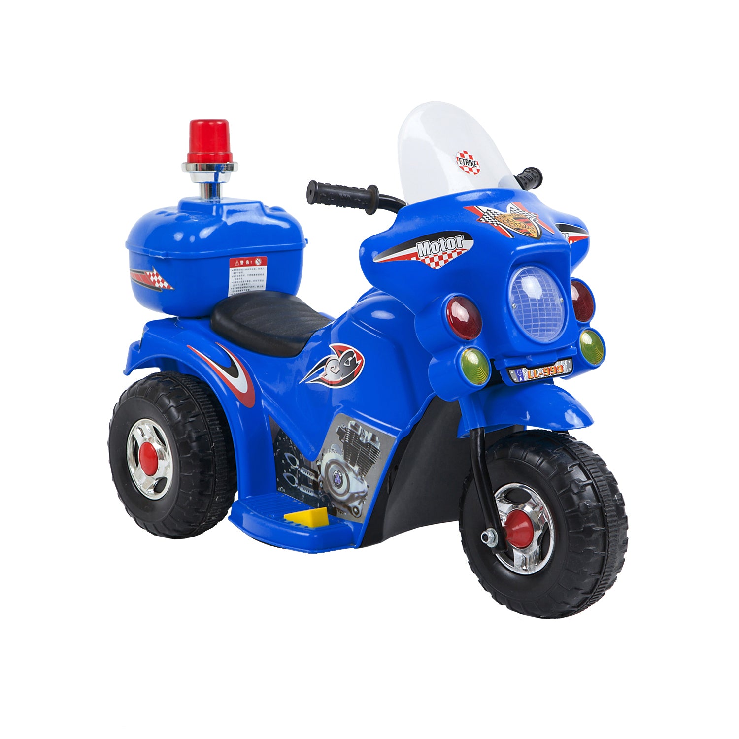 Children's Electric Ride-on Motorcycle (Blue) Rechargeable, Up To 1Hr - Cosy Abode