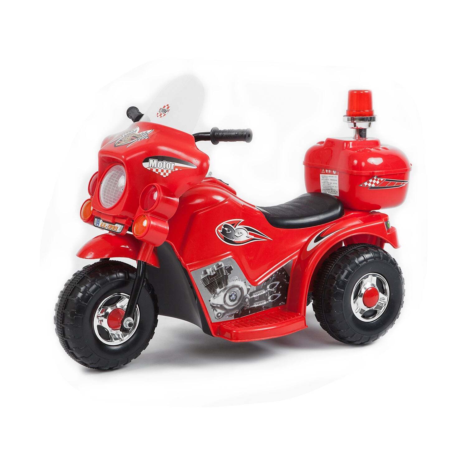 Children's Electric Ride-on Motorcycle (Red) Rechargeable, Up To 1Hr - Cosy Abode
