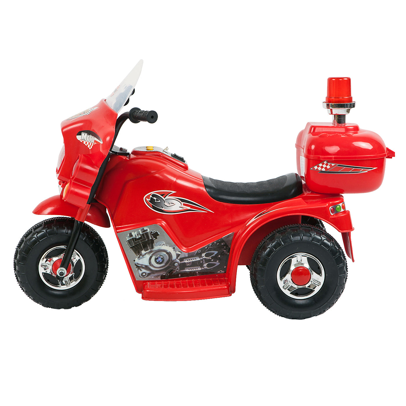 Children's Electric Ride-on Motorcycle (Red) Rechargeable, Up To 1Hr - Cosy Abode