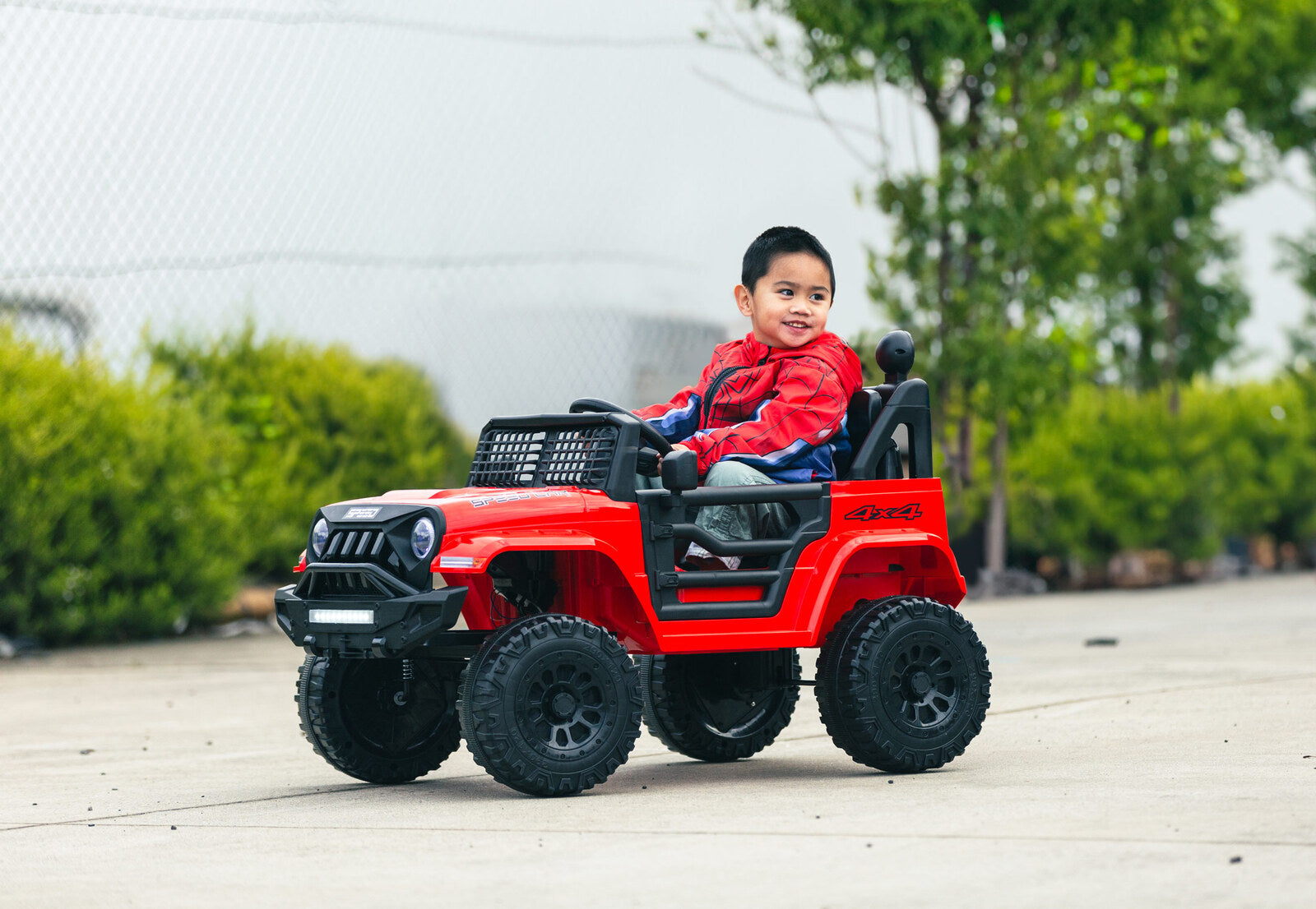 Jeep Inspired Remote Controlled Ride-on Electric Car (Red) - Cosy Abode