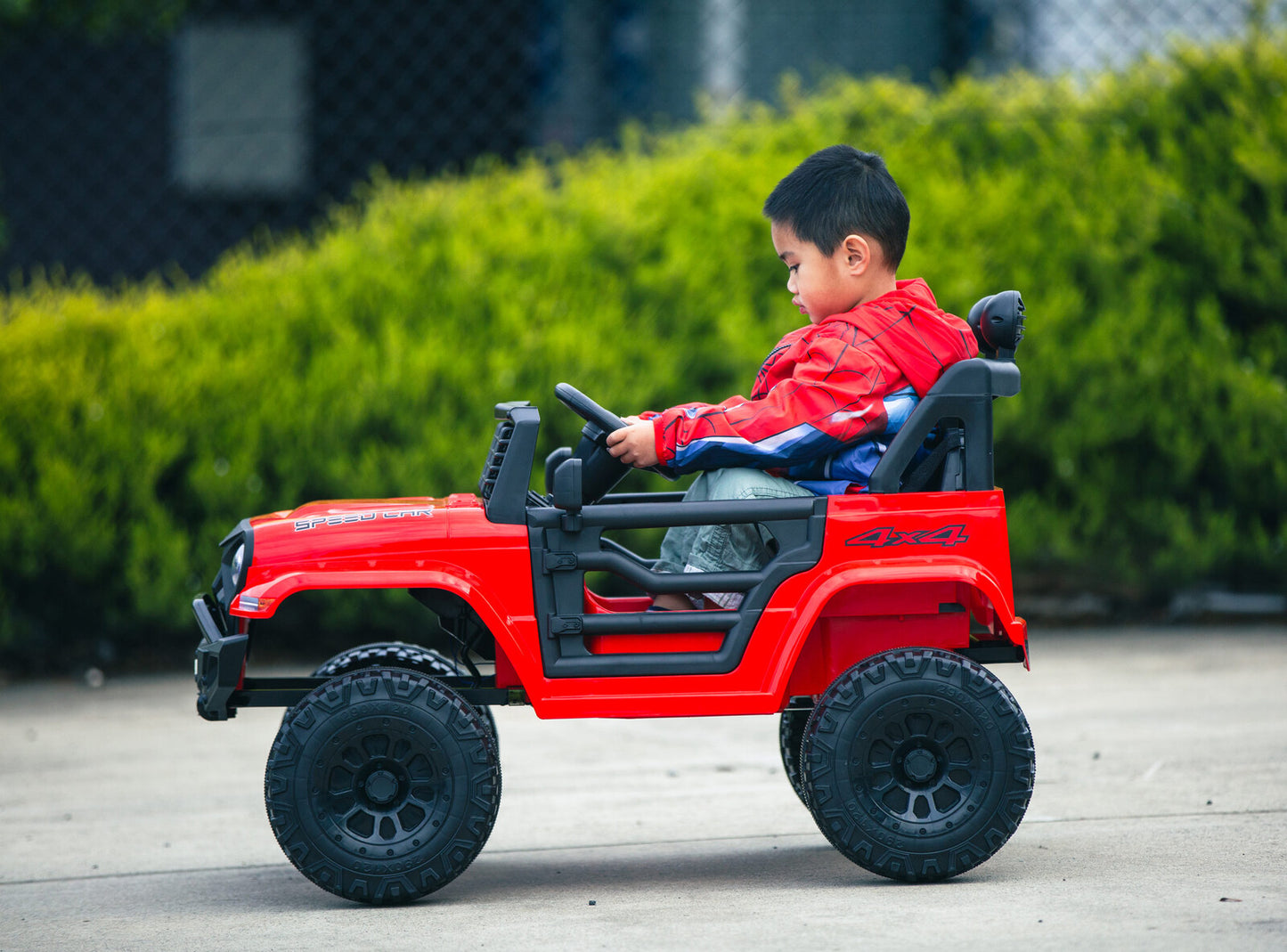 Jeep Inspired Remote Controlled Ride-on Electric Car (Red) - Cosy Abode