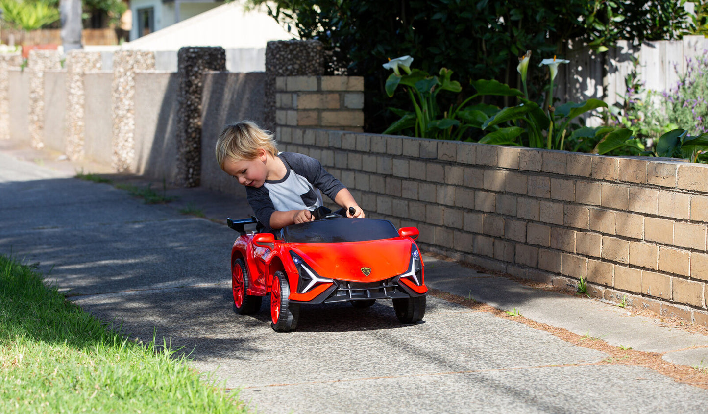 Ferrari Inspired 12V Ride-on Electric Car with Remote Control - Red - Cosy Abode