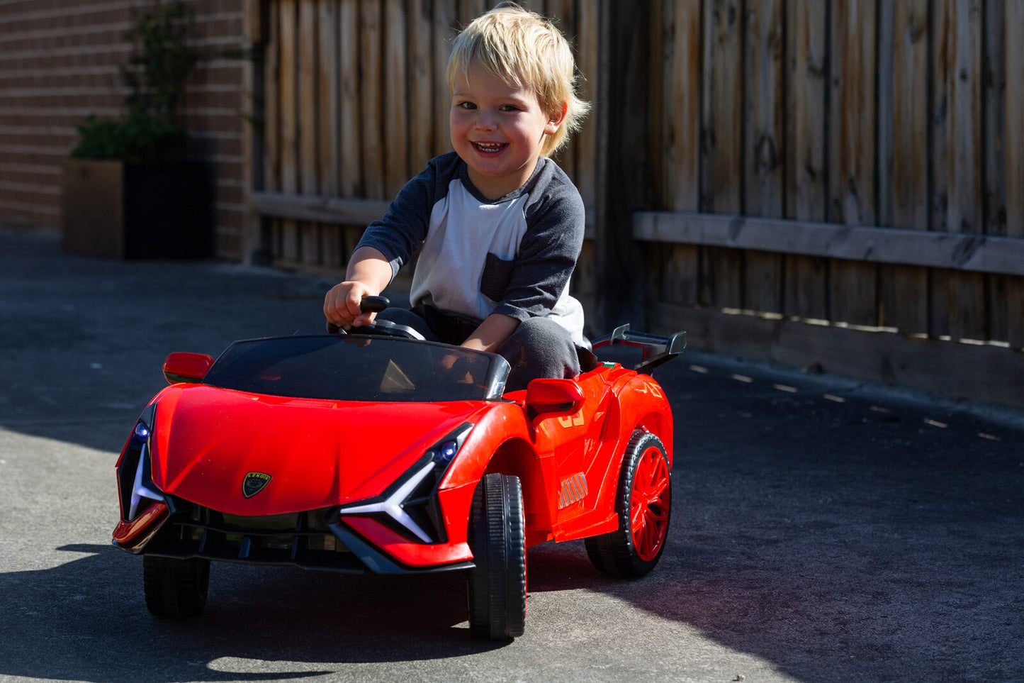 Ferrari Inspired 12V Ride-on Electric Car with Remote Control - Red - Cosy Abode