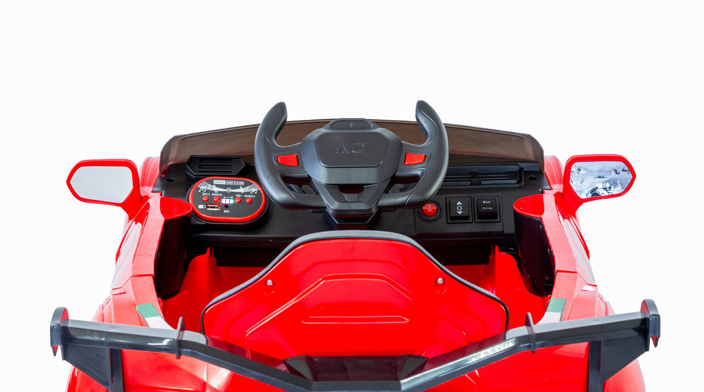 Ferrari Inspired 12V Ride-on Electric Car with Remote Control - Red - Cosy Abode