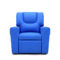 Blue Kids push back recliner chair with cup holder - Cosy Abode