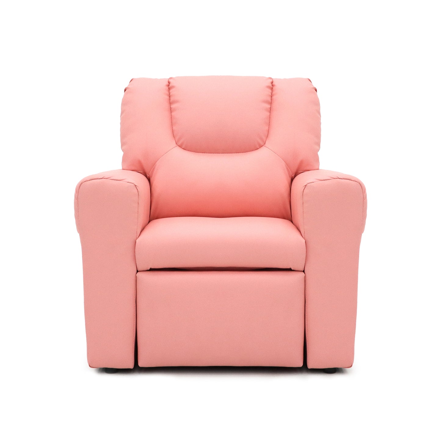 Pink Kids push back recliner chair with cup holder - Cosy Abode