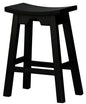 Ryo Solid Mahogany Kitchen Counter Stool (Black) - Cosy Abode