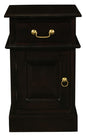 Tasmania 1 Solid Door 1 Drawer Bedside (Chocolate) - Cosy Abode