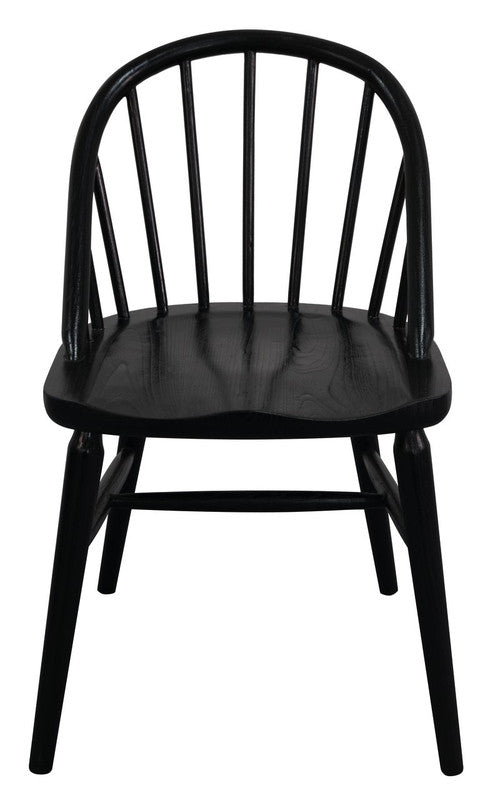 Vera Solid Oak Dining Chair - Set of 2 (Black) - Cosy Abode