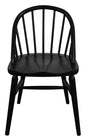 Vera Solid Oak Dining Chair - Set of 2 (Black) - Cosy Abode