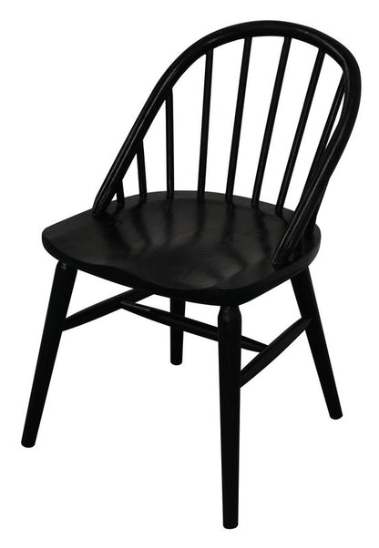 Vera Solid Oak Dining Chair - Set of 2 (Black) - Cosy Abode