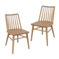 Riviera Solid Oak Dining Chair - Set of 2 (Natural) - Cosy Abode