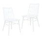 Riviera Solid Oak Dining Chair - Set of 2 (White) - Cosy Abode