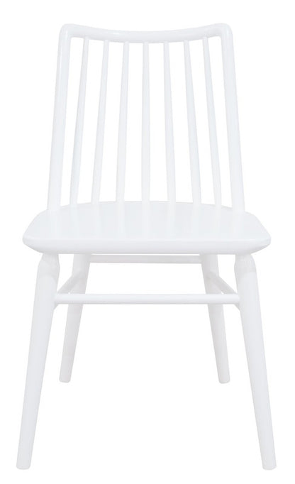 Riviera Solid Oak Dining Chair - Set of 2 (White) - Cosy Abode