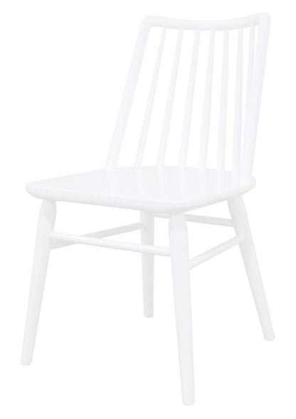 Riviera Solid Oak Dining Chair - Set of 2 (White) - Cosy Abode