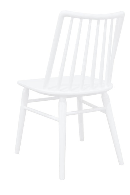 Riviera Solid Oak Dining Chair - Set of 2 (White) - Cosy Abode