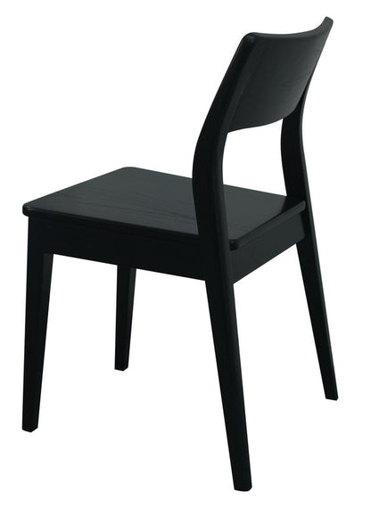 Providence Solid Oak Dining Chair - Set of 2 (Black) - Cosy Abode