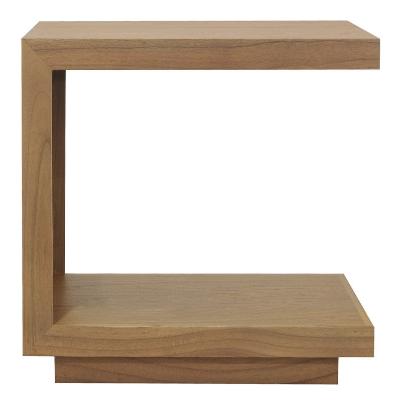 Oscar Solid Mindi Lamp Table (Natural) - Cosy Abode