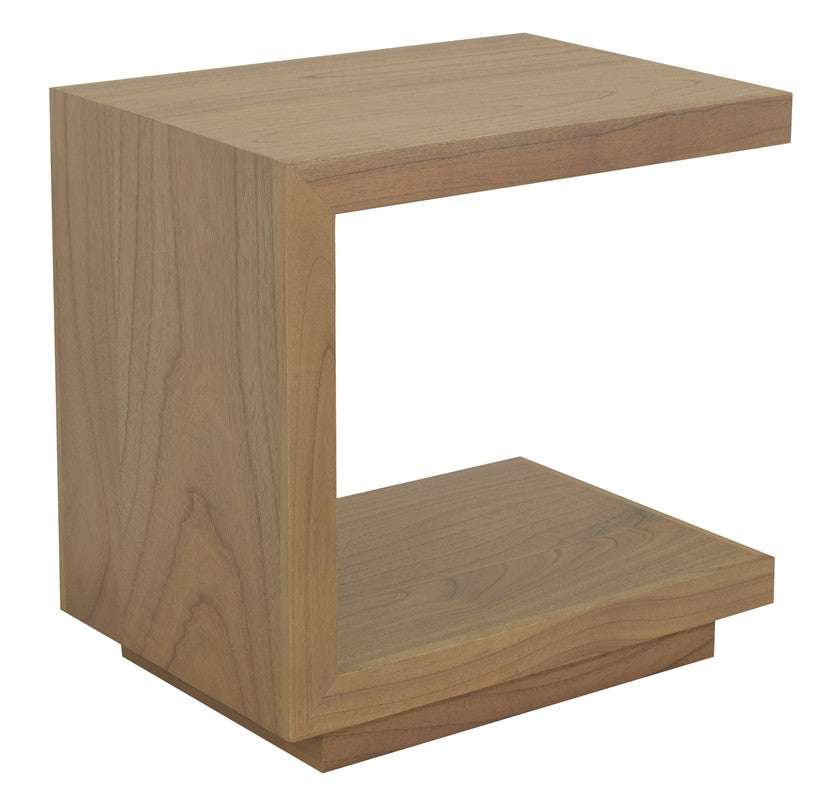 Oscar Solid Mindi Lamp Table (Natural) - Cosy Abode