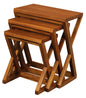 Manhattan Nest of Tables - Set of 3 (Light Pecan) - Cosy Abode