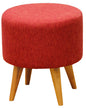 Manhattan Round Ottoman (Cherry Red) - Cosy Abode