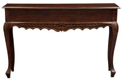 Seine 2 Drawer Carved Sofa Table (Mahogany) - Cosy Abode