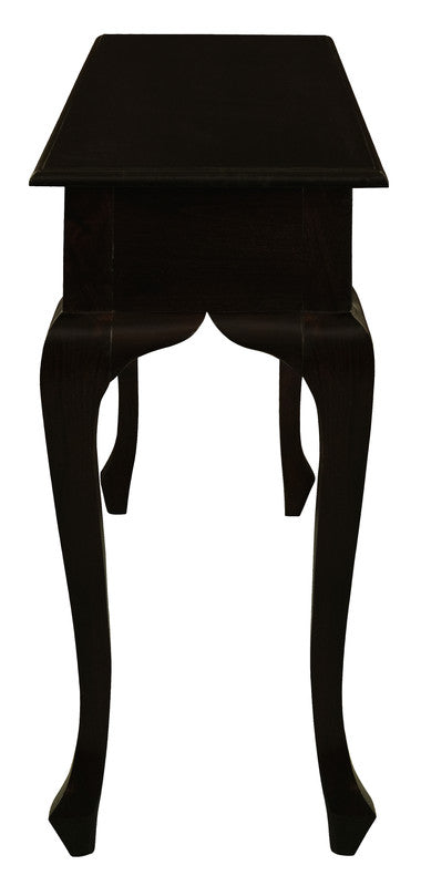 Queen Ann 2 Drawer Sofa Table (Chocolate) - Cosy Abode