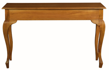 Queen Ann 2 Drawer Sofa Table (Light Pecan) - Cosy Abode