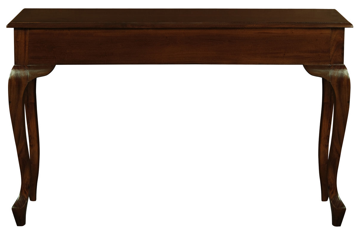 Queen Ann 2 Drawer Sofa Table (Mahogany) - Cosy Abode