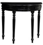 Huntley Turn Leg Half Round Sofa Table  (Black) - Cosy Abode