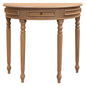 Huntley Turn Leg Half Round Sofa Table (Natural) - Cosy Abode