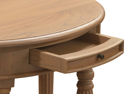 Huntley Turn Leg Half Round Sofa Table (Natural) - Cosy Abode