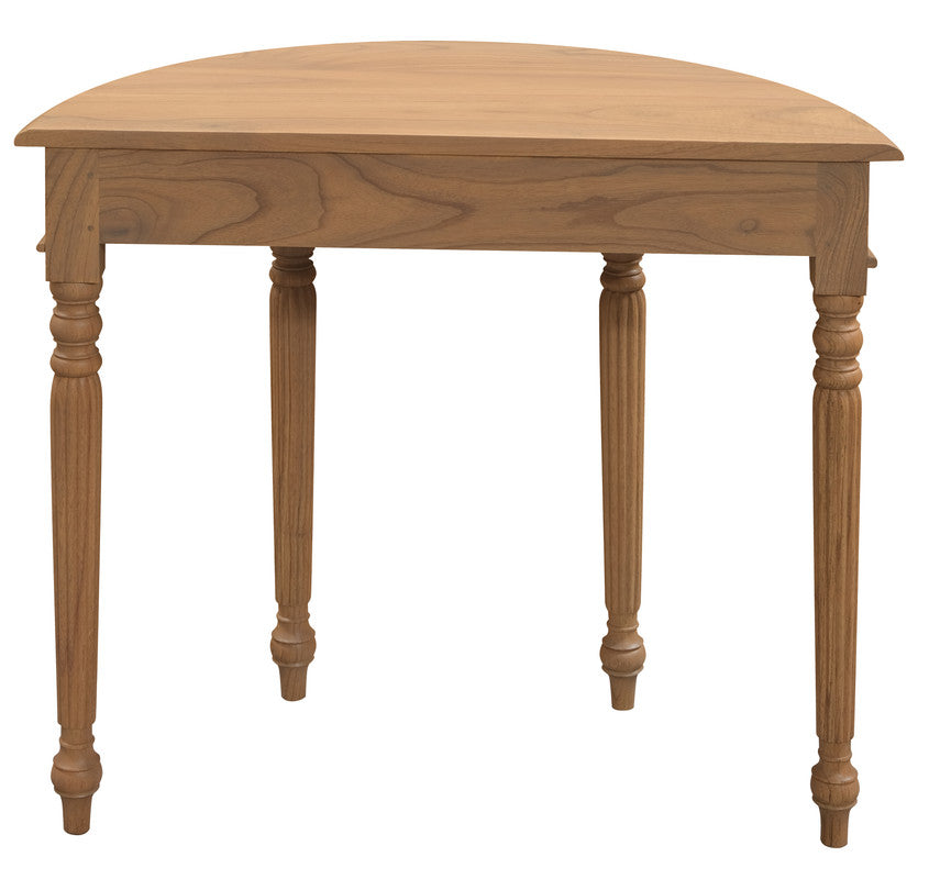 Huntley Turn Leg Half Round Sofa Table (Natural) - Cosy Abode