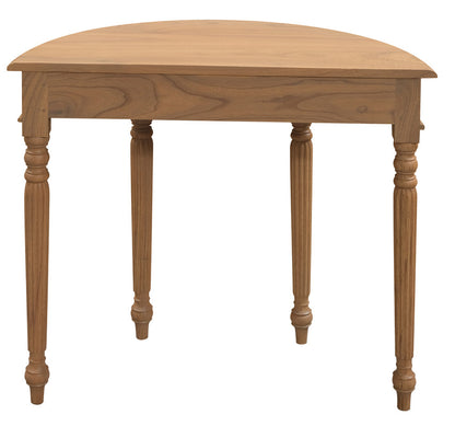 Huntley Turn Leg Half Round Sofa Table (Natural) - Cosy Abode