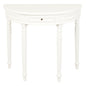 Turn Leg Half Round Sofa Table (White) - Cosy Abode