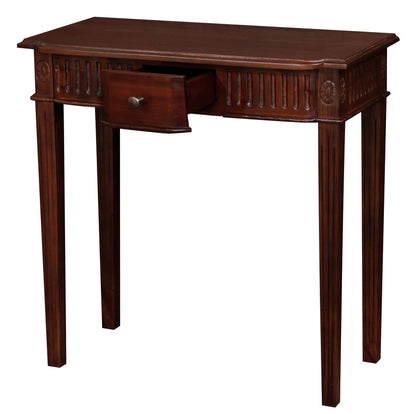 Milly Carved Hall Table (Mahogany) - Cosy Abode