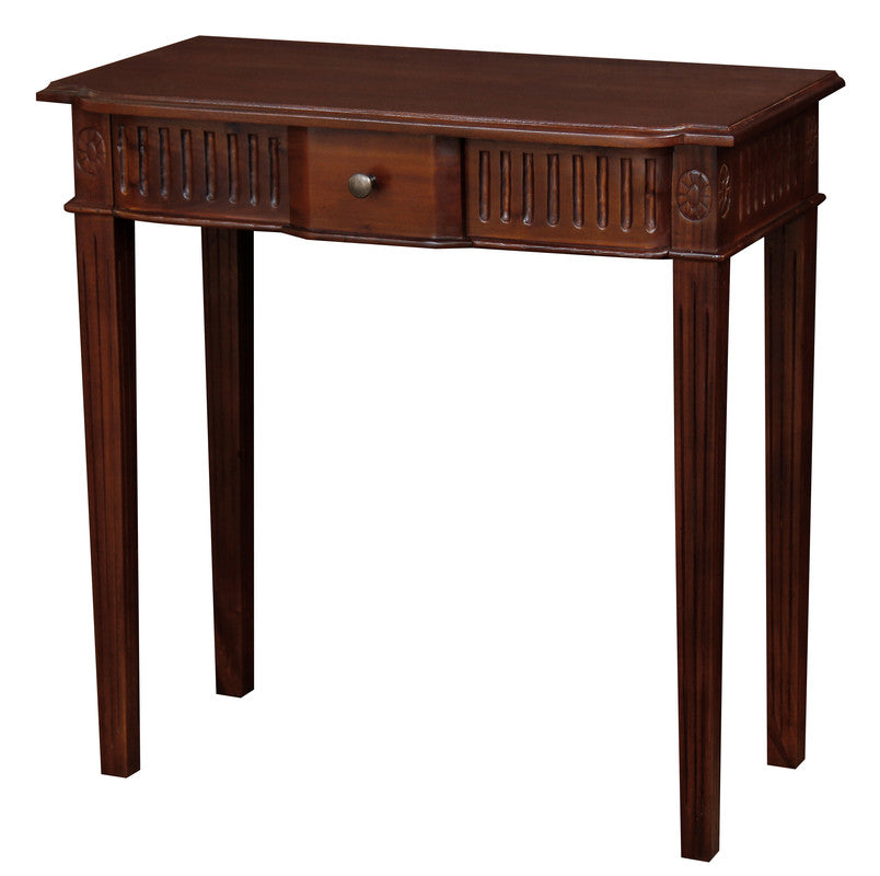 Milly Carved Hall Table (Mahogany) - Cosy Abode
