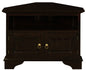 Tasmania 2 Door Corner TV Stand (Chocolate) - Cosy Abode