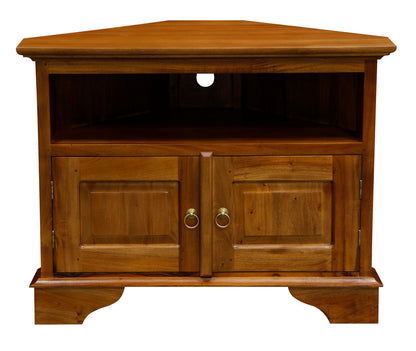 Tasmania 2 Door Corner TV Stand (Light Pecan) - Cosy Abode