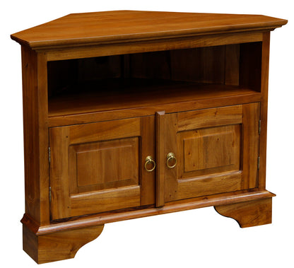 Tasmania 2 Door Corner TV Stand (Light Pecan) - Cosy Abode