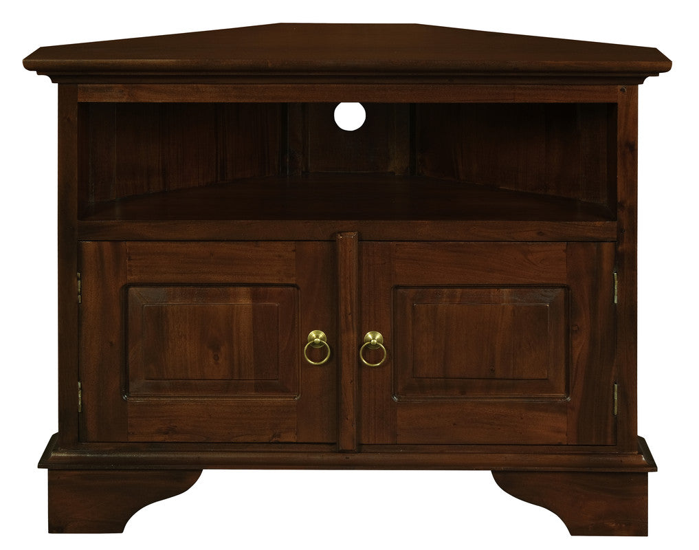 Tasmania 2 Door Corner TV Stand (Mahogany) - Cosy Abode