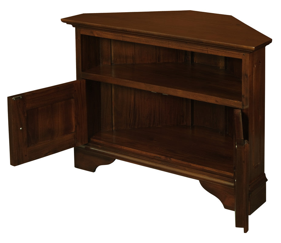 Tasmania 2 Door Corner TV Stand (Mahogany) - Cosy Abode