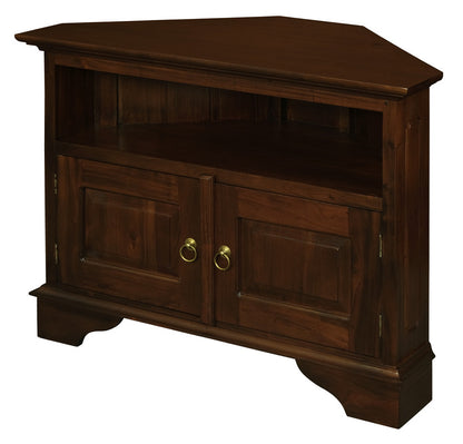 Tasmania 2 Door Corner TV Stand (Mahogany) - Cosy Abode