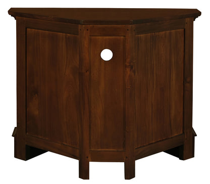 Tasmania 2 Door Corner TV Stand (Mahogany) - Cosy Abode