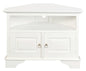 Tasmania 2 Door Corner TV Stand (White) - Cosy Abode