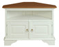 Tasmania 2 Door Corner TV Stand (White Caramel) - Cosy Abode