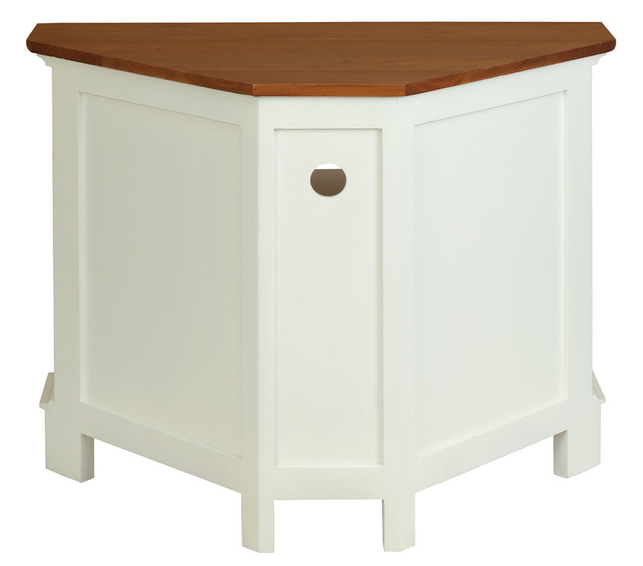 Tasmania 2 Door Corner TV Stand (White Caramel) - Cosy Abode