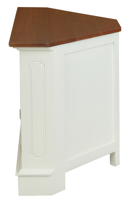 Tasmania 2 Door Corner TV Stand (White Caramel) - Cosy Abode